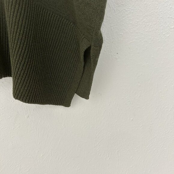 Chicos L/XL Green Pullover Kimono Short Sleeve Knit Sweater Poncho Career Casual - Picture 9 of 11